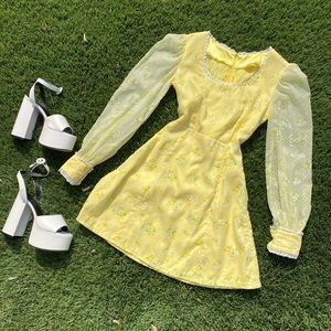 Yellow vintage dress